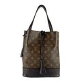 Louis Vuitton Black Brown Monogram Leather Handbag