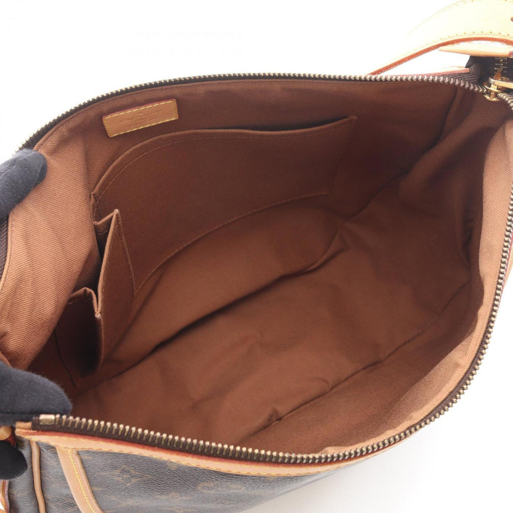 Louis Vuitton Brown Coated Canvas Leather Shoulder Bag