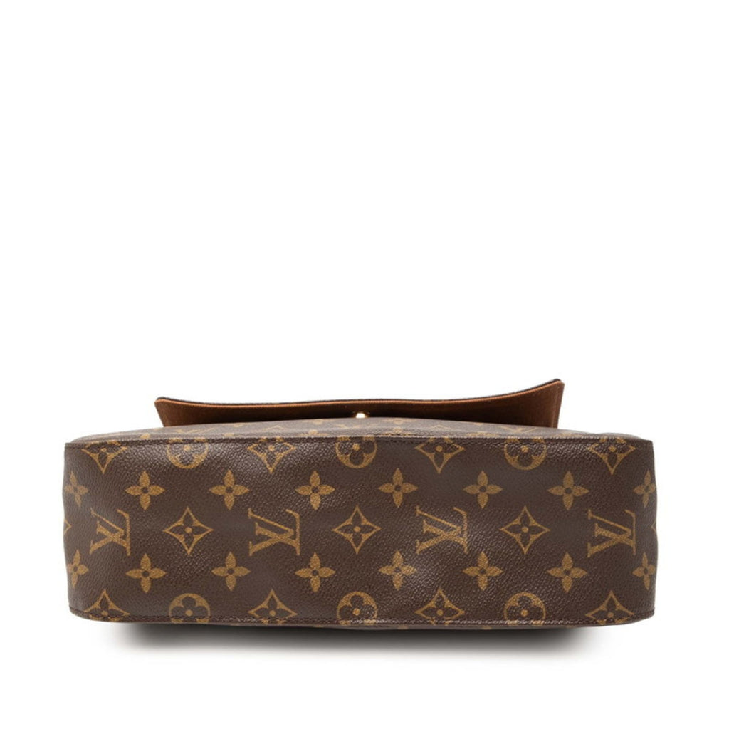 Louis Vuitton Brown Pvc Leather Handbag Shoulder Bag