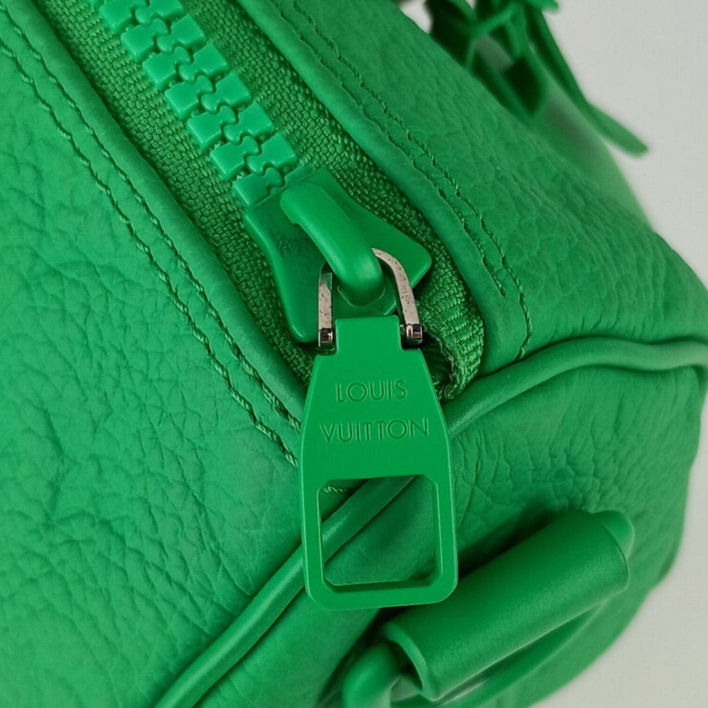Louis Vuitton Green Leather Handbag Shoulder Bag