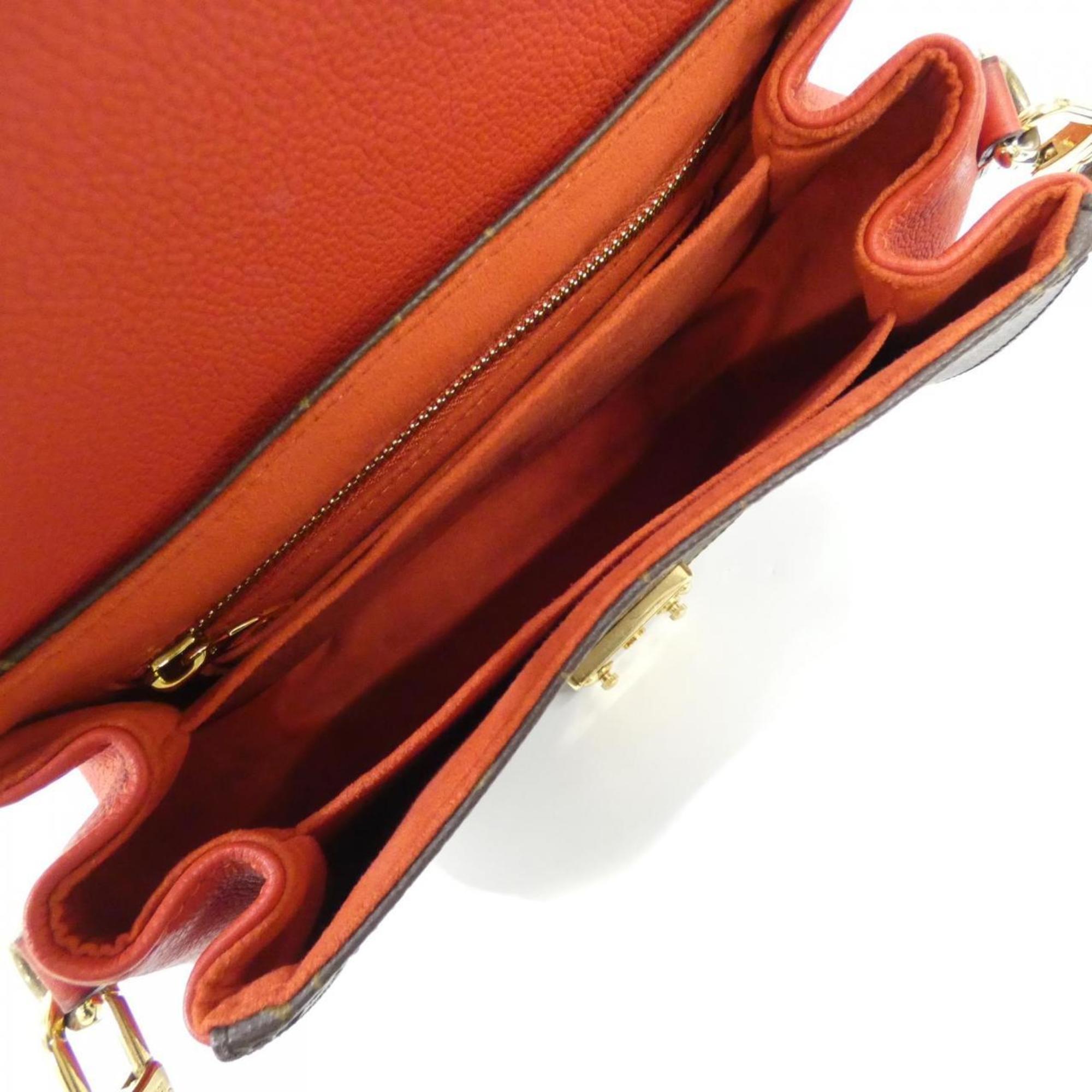 Louis Vuitton Marron Coated Canvas Handbag
