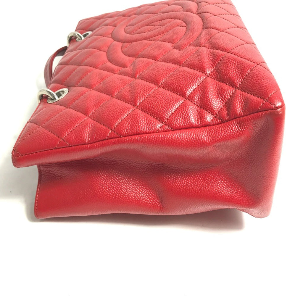 Chanel Red Leather Tote Bag