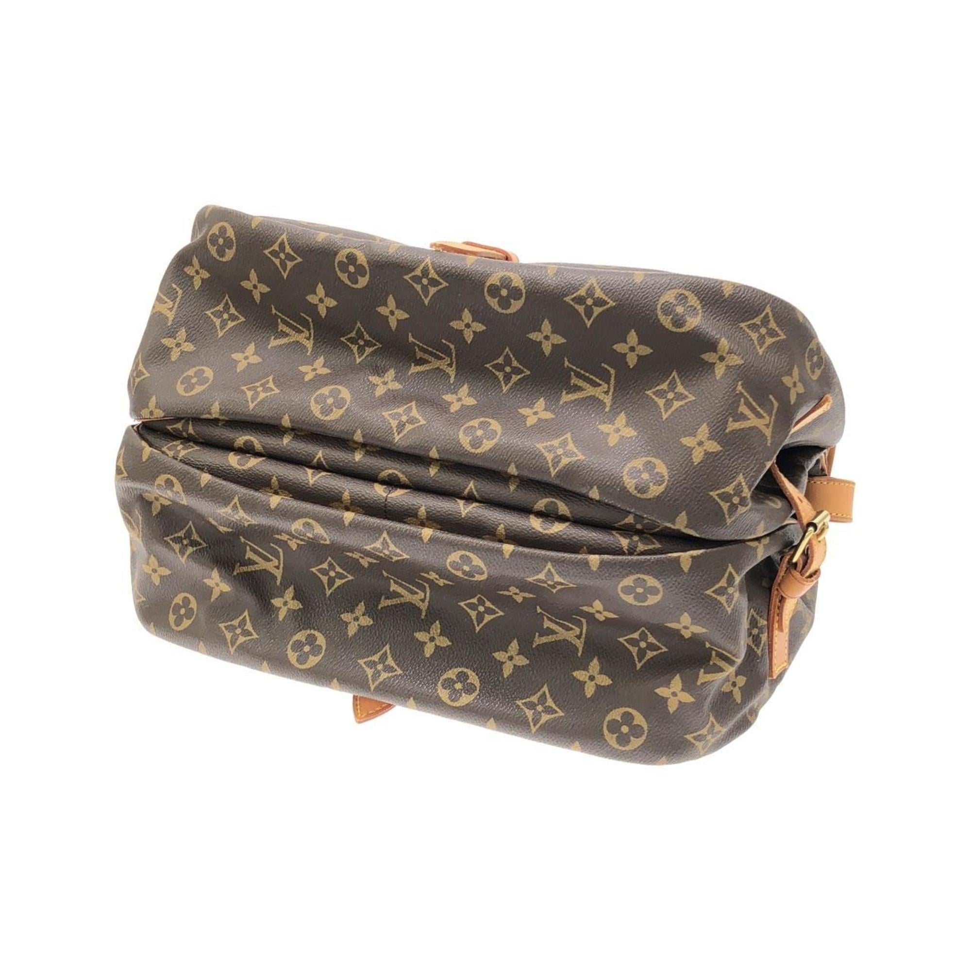 Louis Vuitton Brown Coated Canvas Shoulder Bag