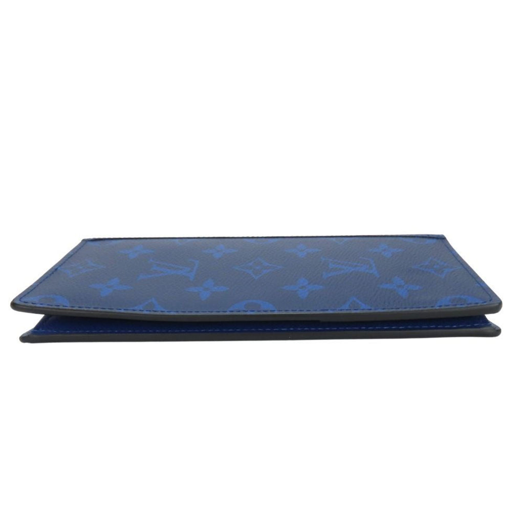 Louis Vuitton Blue Cobalt Taiga Leather Monogram Long Wallet