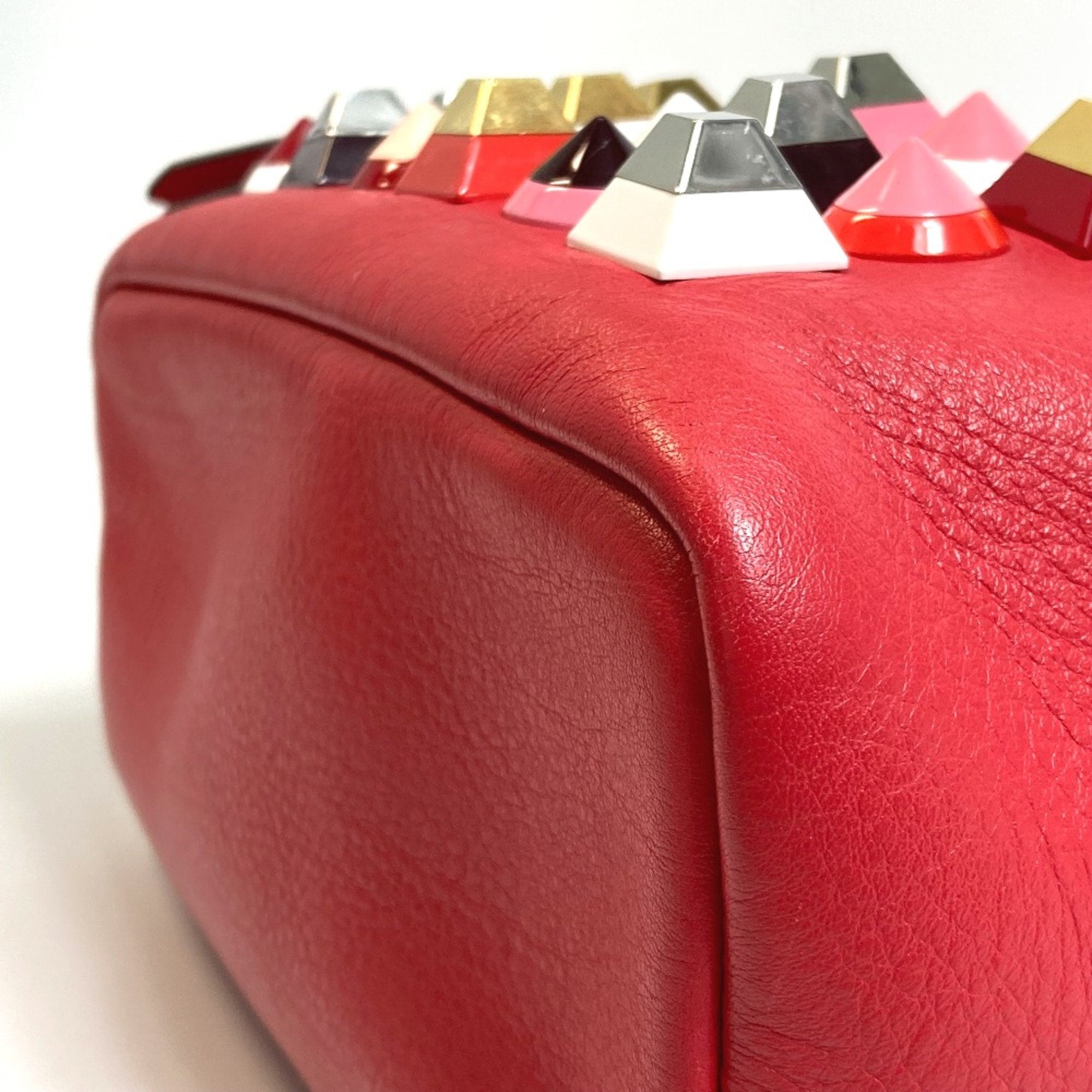 Fendi Red Leather Backpack