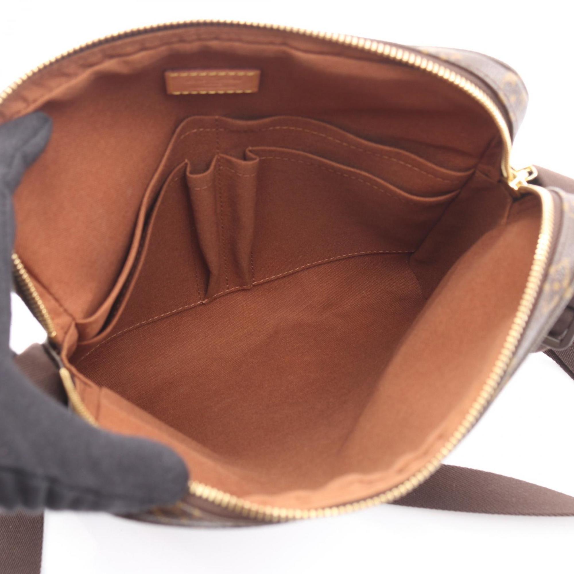 Louis Vuitton Monogram Brown Coated Canvas Leather Shoulder Bag