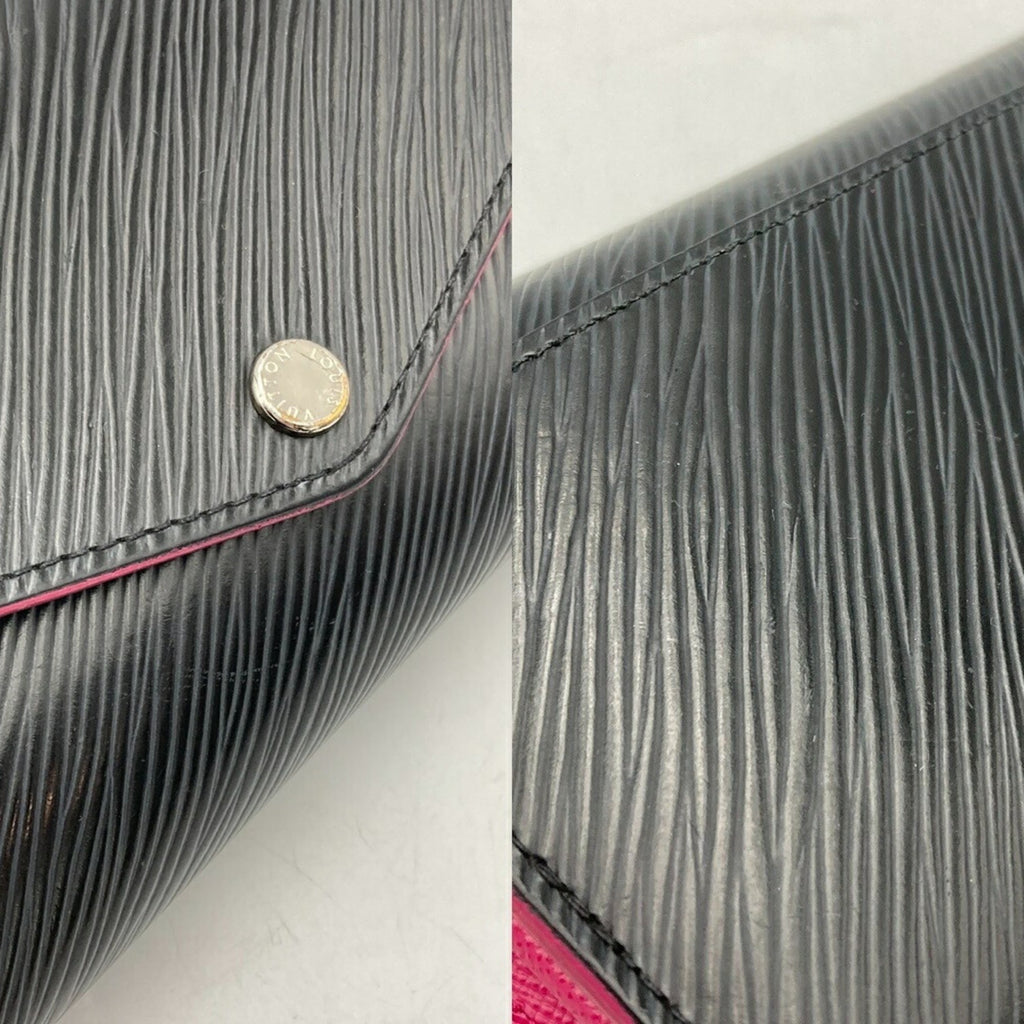 Louis Vuitton Black Leather Long Wallet