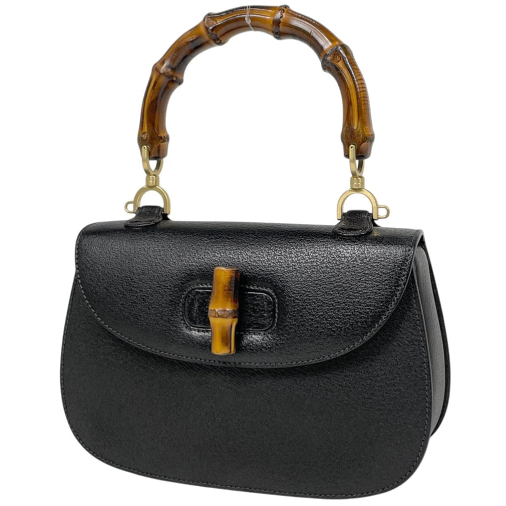 Gucci Black Leather Handbag (Pre-Owned)