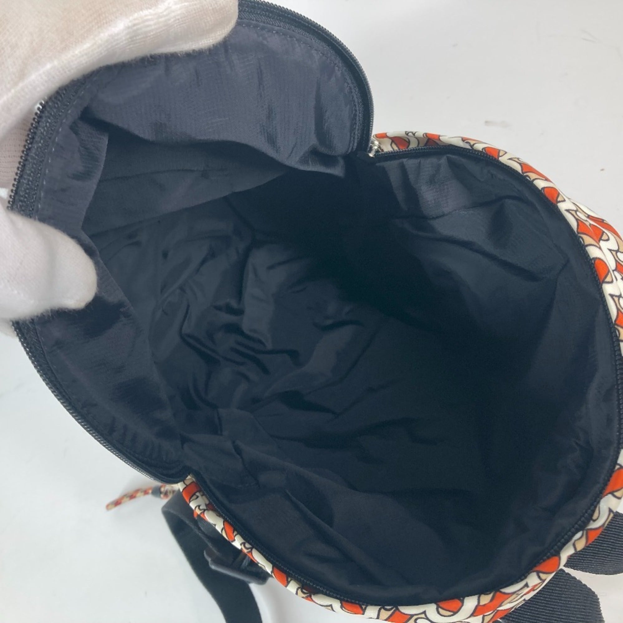 Burberry Orange White Nylon Fanny Pack Sling Bag