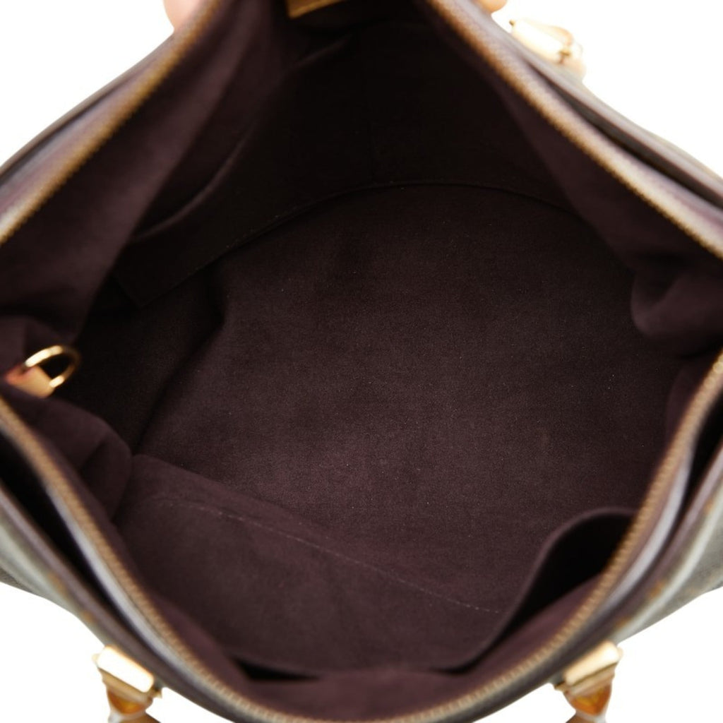 Louis Vuitton Brown Purple Pvc Leather Handbag Shoulder Bag