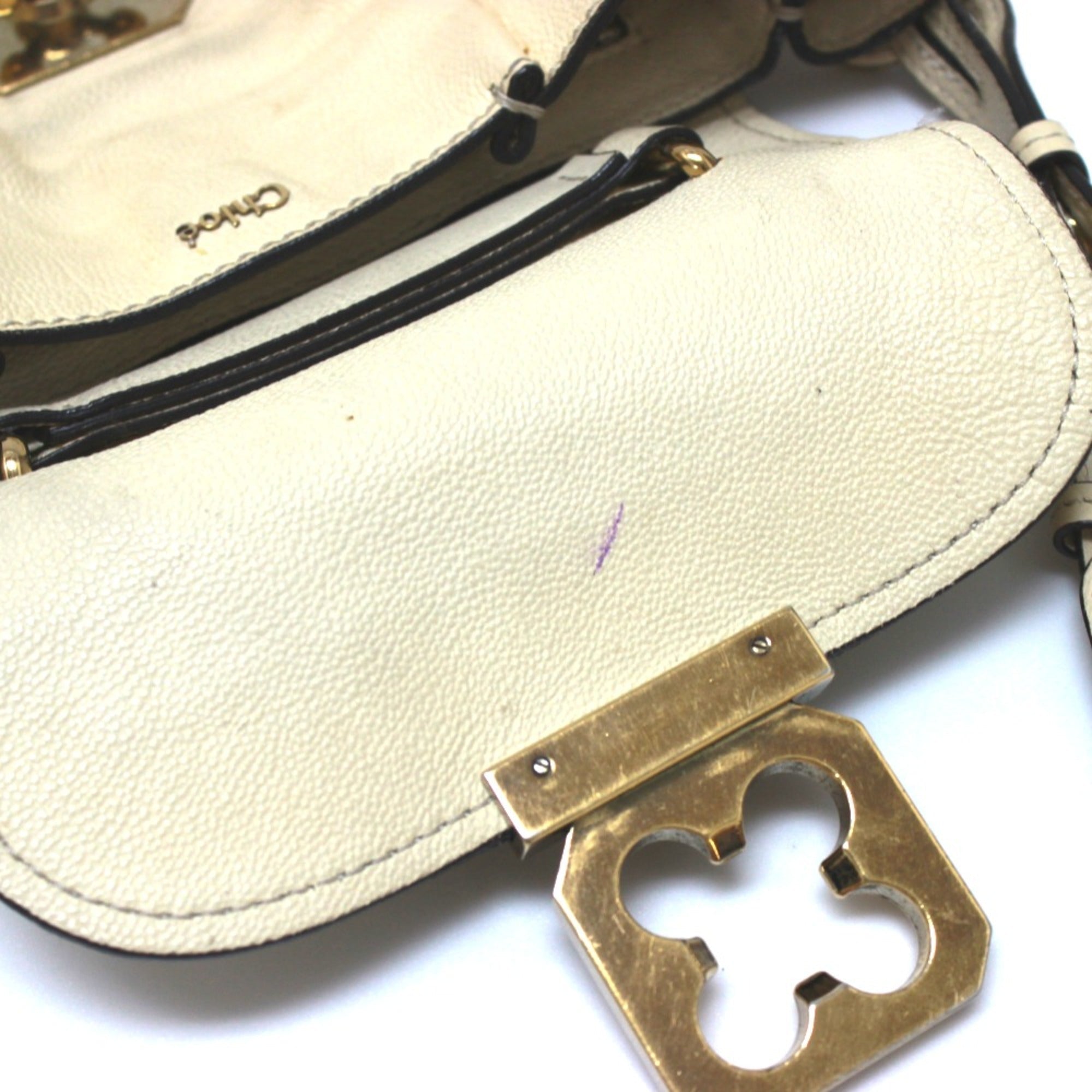 Chloé Beige Leather Shoulder Bag (Pre-Owned)