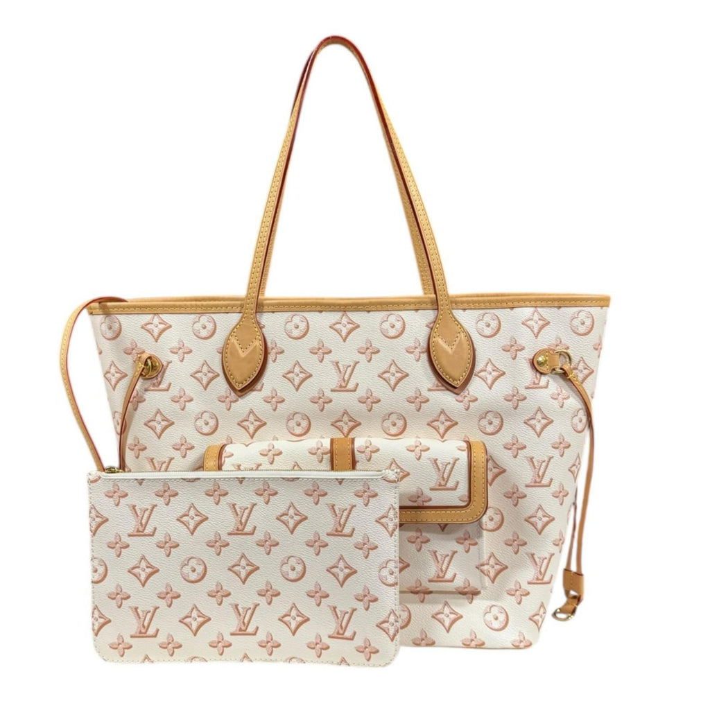 Louis Vuitton Beige Ivory Pvc Tote Bag