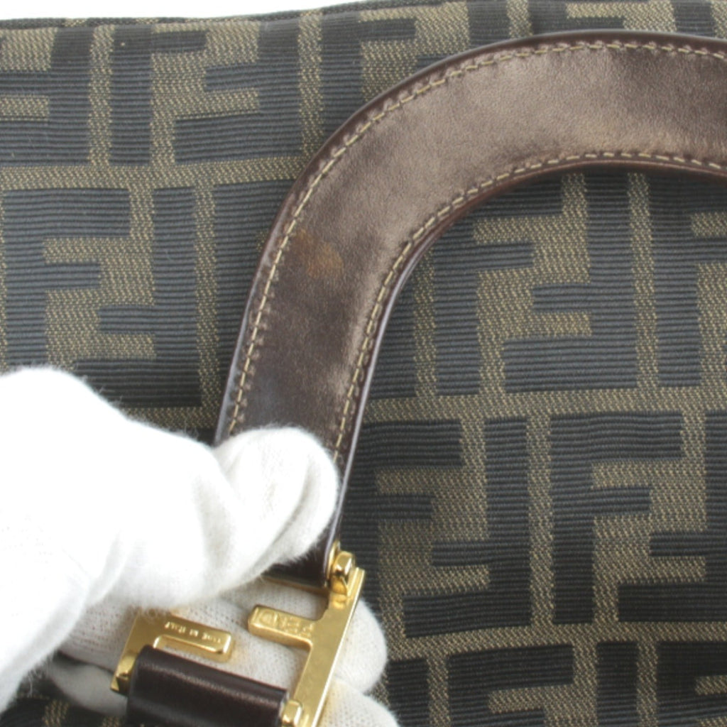 Fendi Khaki Canvas Handbag