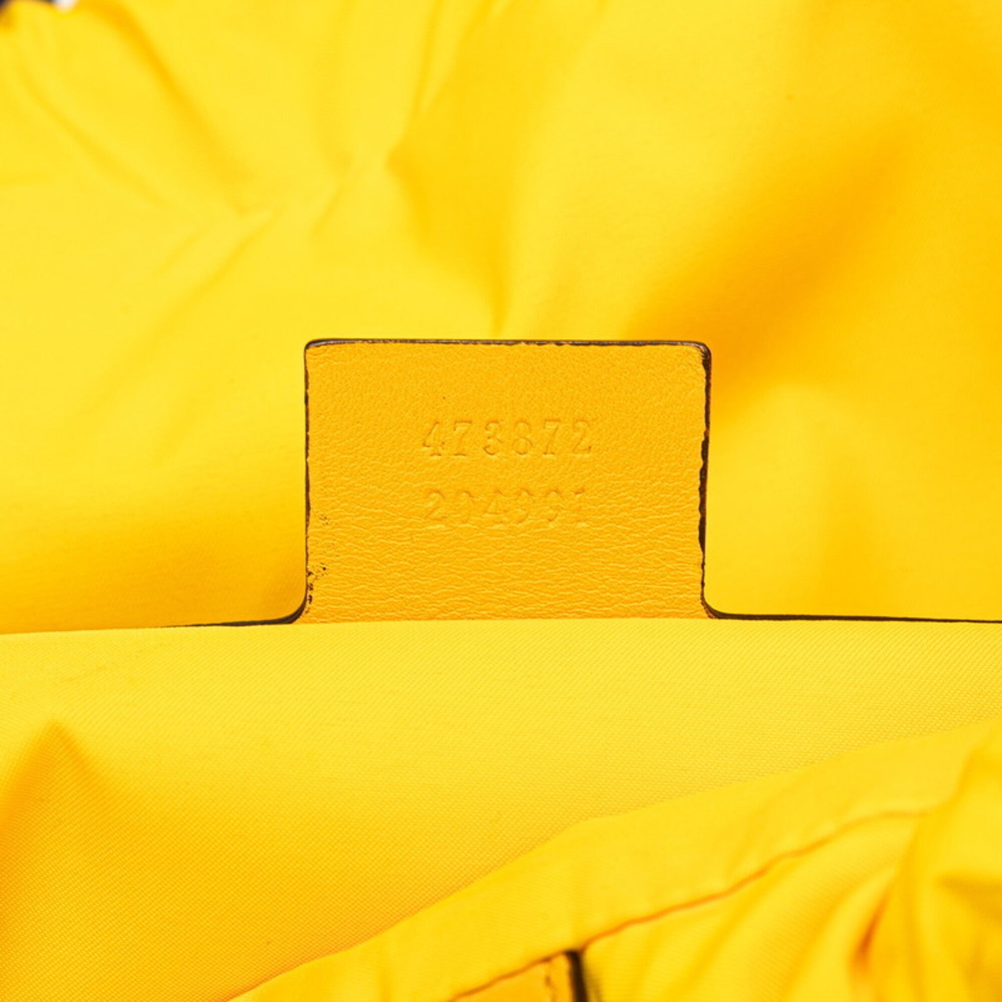 Gucci Blue Yellow Nylon Leather Backpack (Pre-Owned)