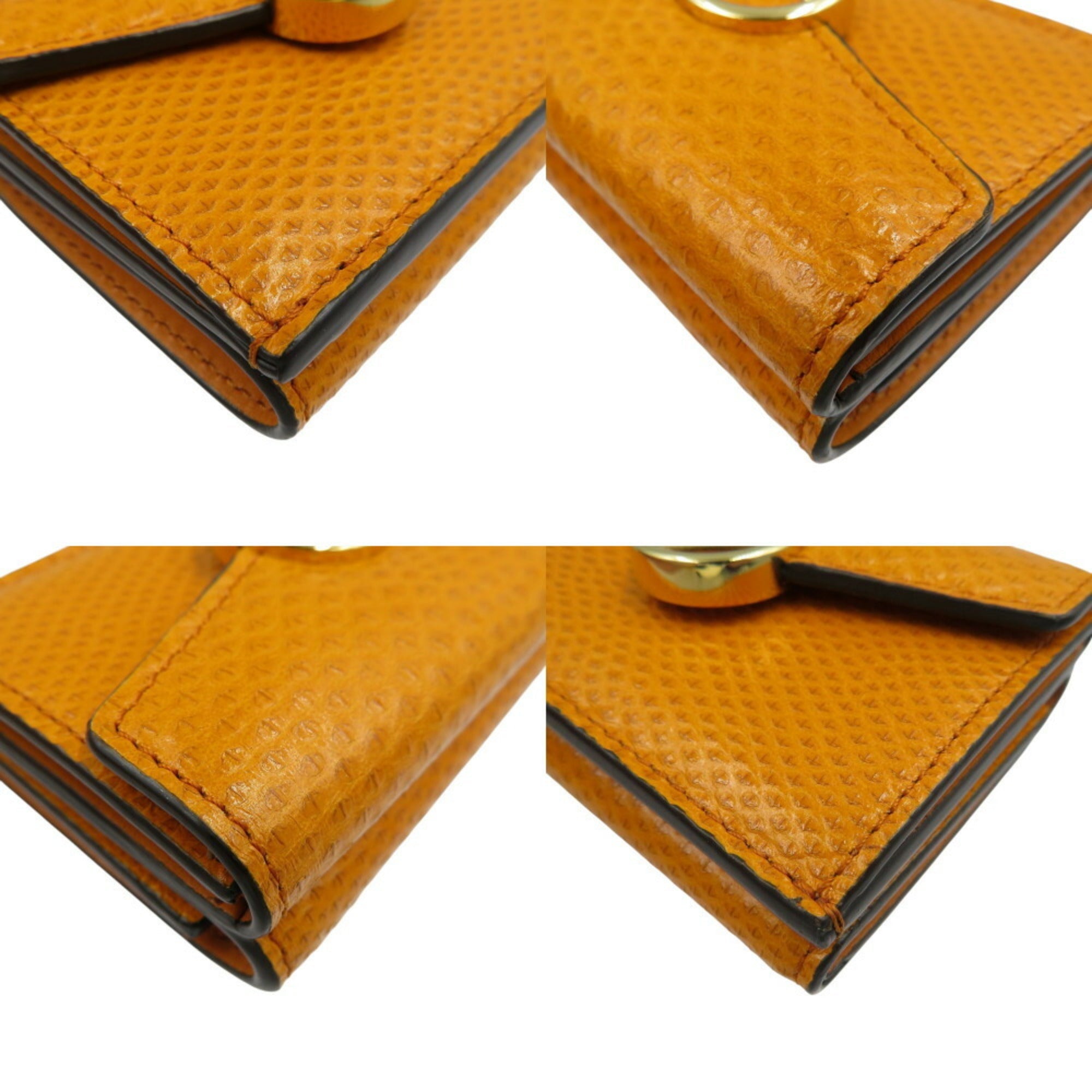 Fendi Yellow Leather Wallet (Tri-Fold)