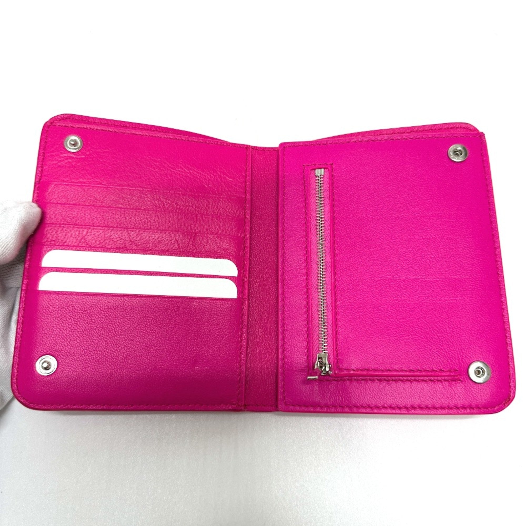 Balenciaga Pink Leather Wallet (Bi-Fold)