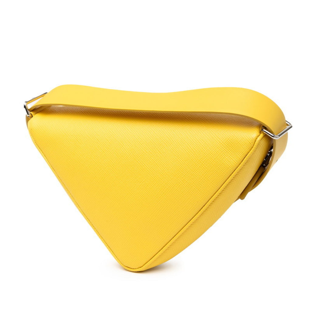 Prada Yellow Leather Shoulder Bag