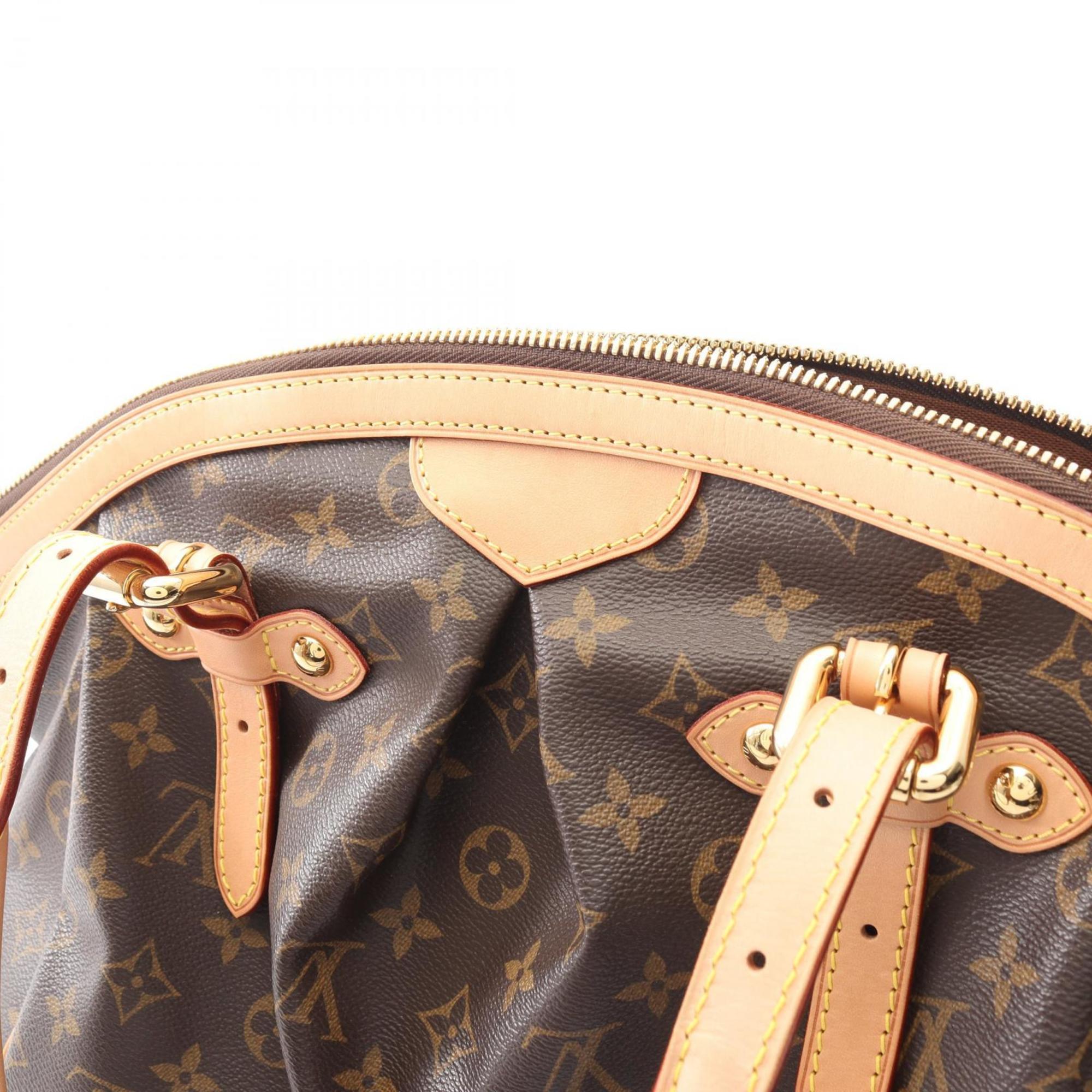 Louis Vuitton Monogram Brown Coated Canvas Leather Handbag