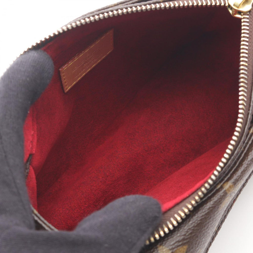 Louis Vuitton Brown Coated Canvas Leather Shoulder Bag