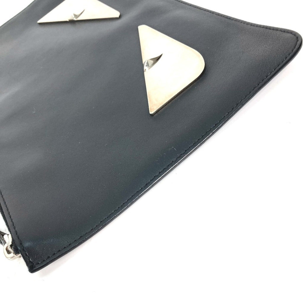Fendi Black Leather Clutch Bag