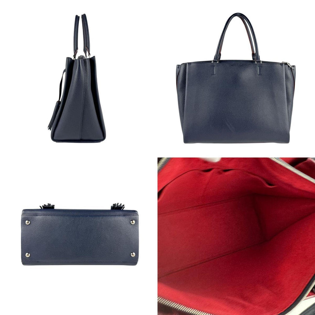 Louis Vuitton Navy Leather Handbag Shoulder Bag