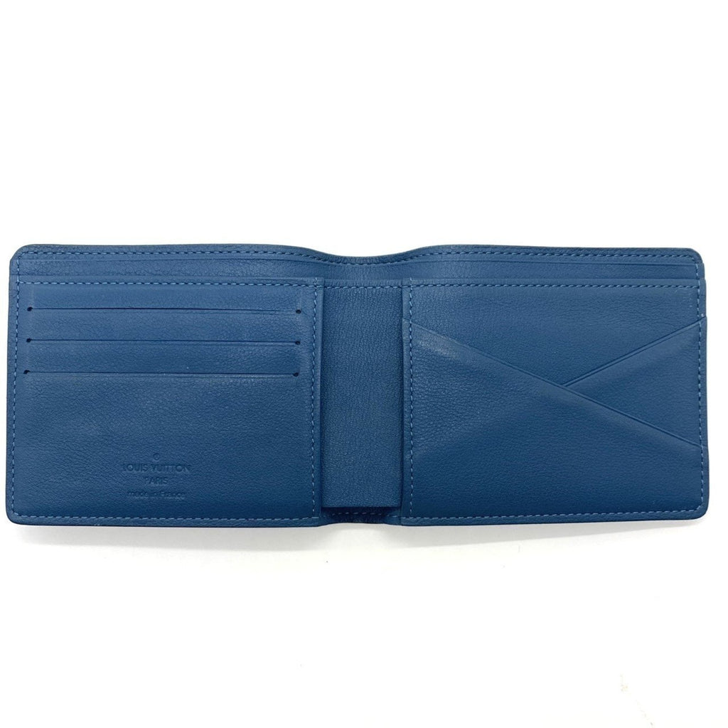 Louis Vuitton Taurillon Blue Leather Wallet