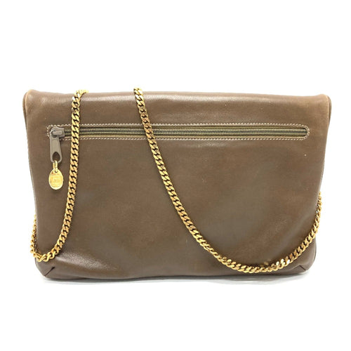 Celine Brown Leather Shoulder Bag