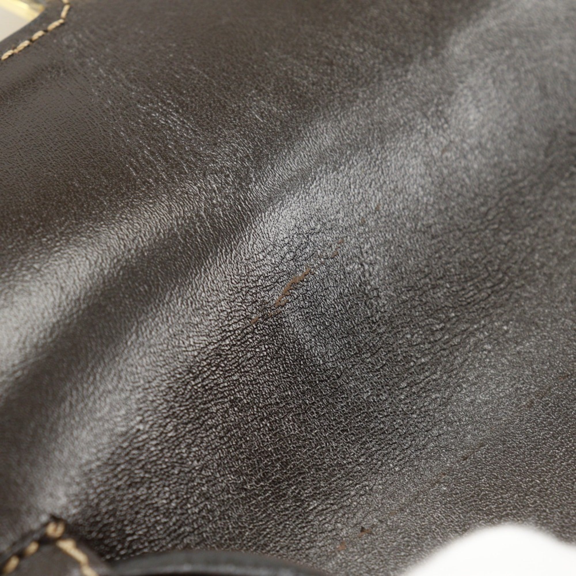 Fendi Brown Vinyl Shoulder Bag