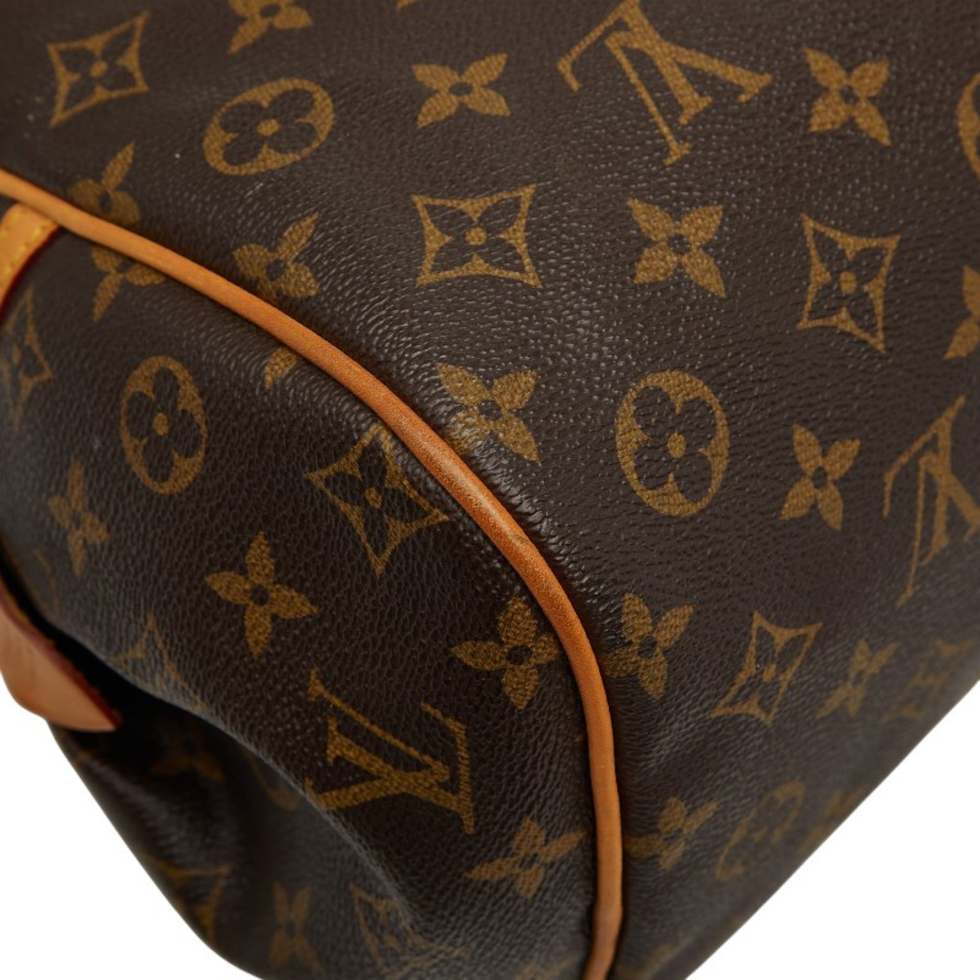 Louis Vuitton Brown Pvc Leather Handbag Shoulder Bag