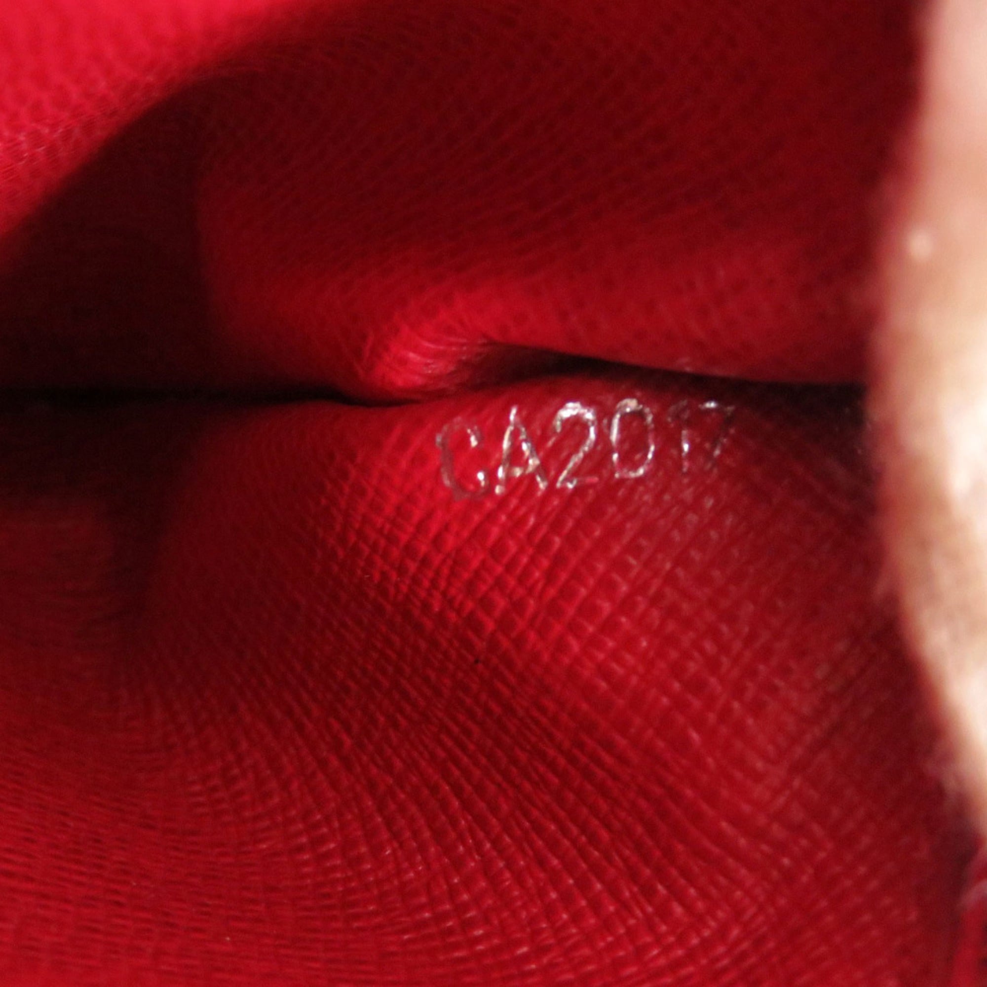 Louis Vuitton Epi Castilian Red Epi Leather Long Wallet (Tri-Fold)
