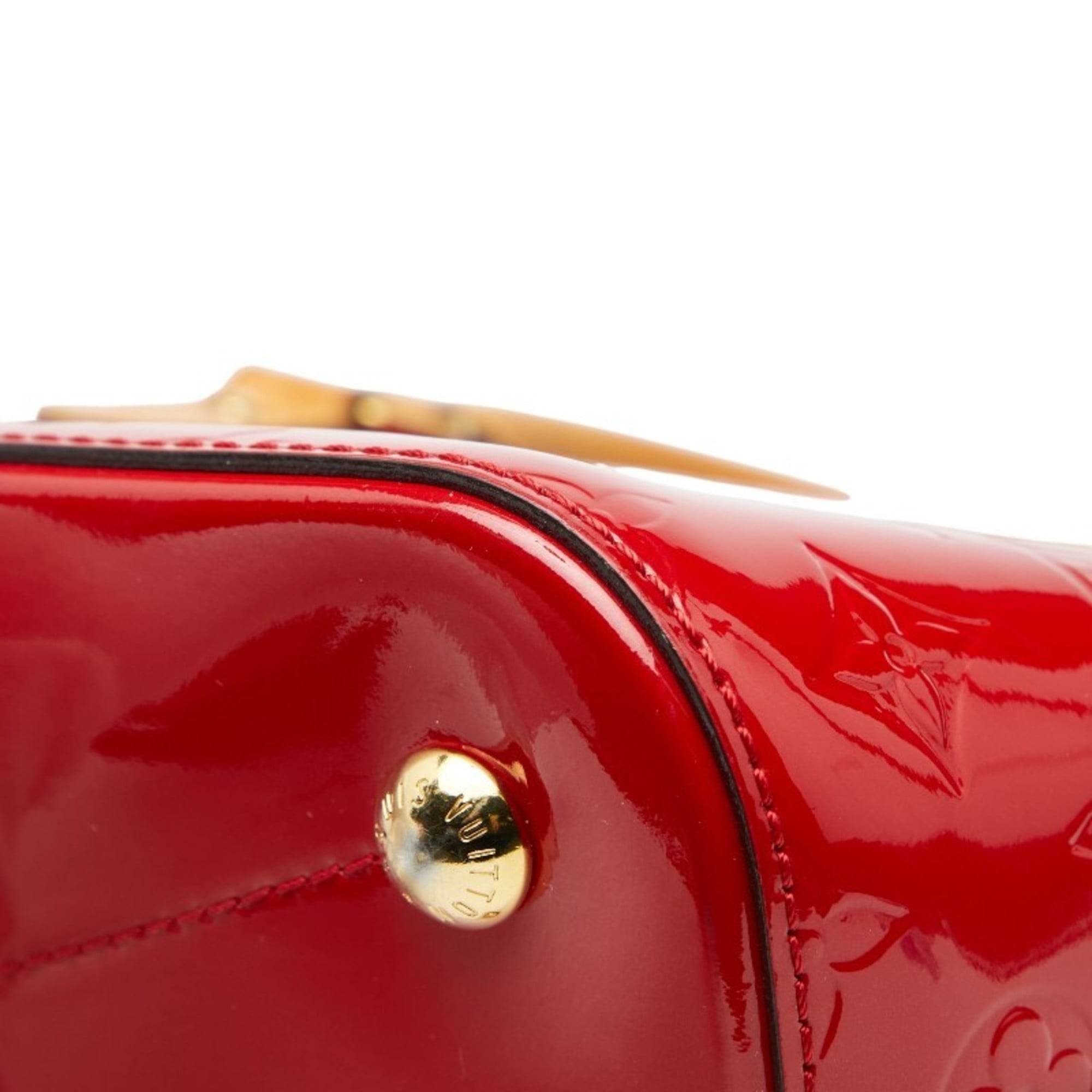 Louis Vuitton Cerise Red Color Patent Leather Handbag Shoulder Bag