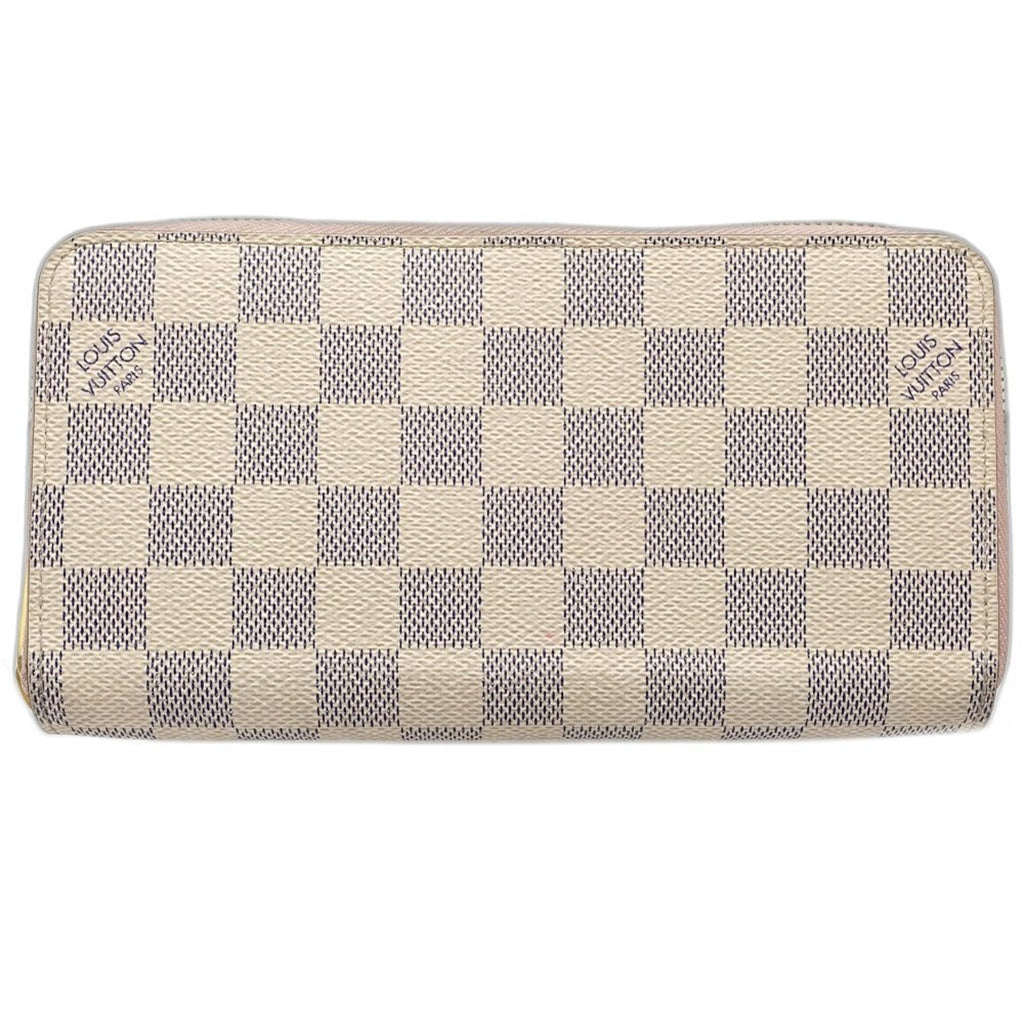 Louis Vuitton Damier Azur Damier Azur Rose Ballerine Damier Azur Long Wallet