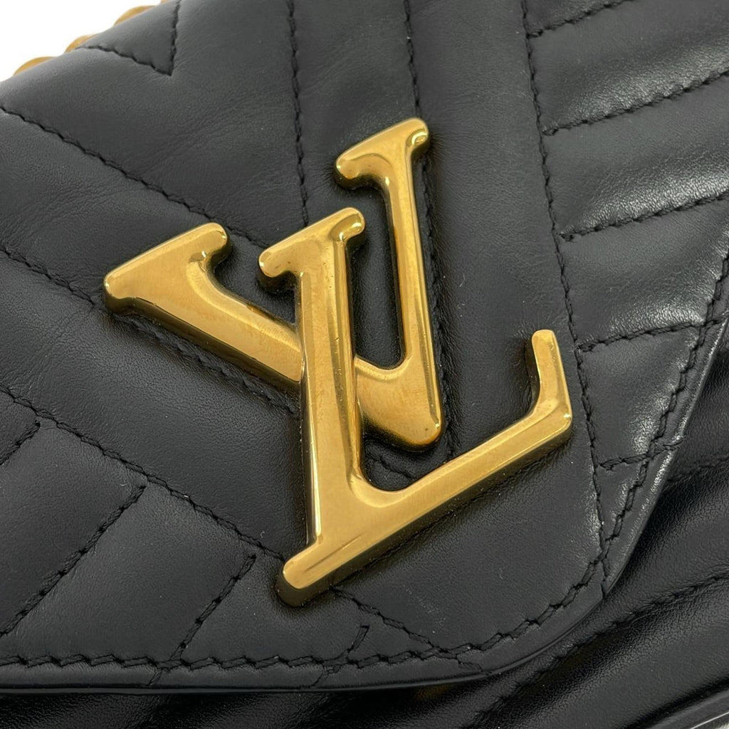 Louis Vuitton Black Leather Shoulder Bag