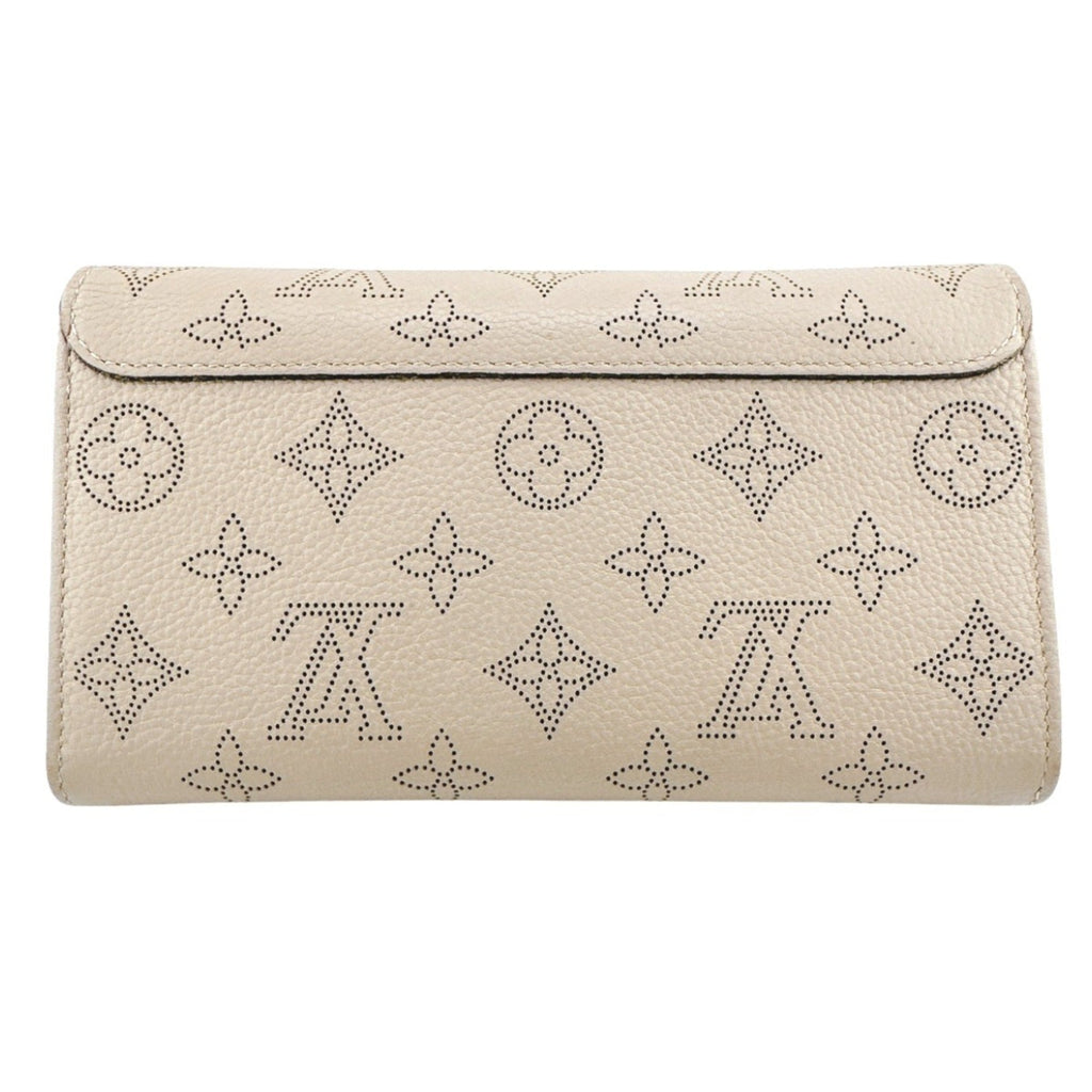 Louis Vuitton Beige Galle Monogram Mahina Leather Long Wallet (Tri-Fold)