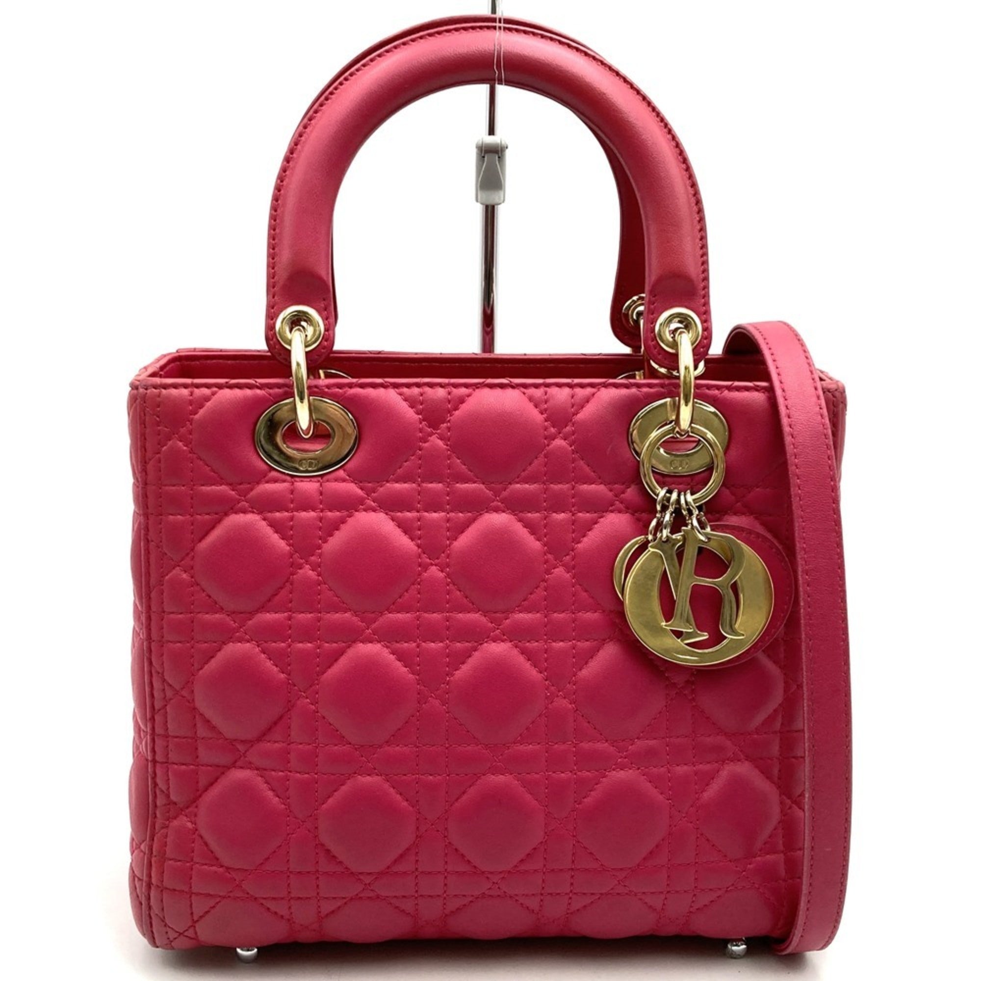 Christian Dior Pink Leather Handbag Shoulder Bag (Pre-Owned)