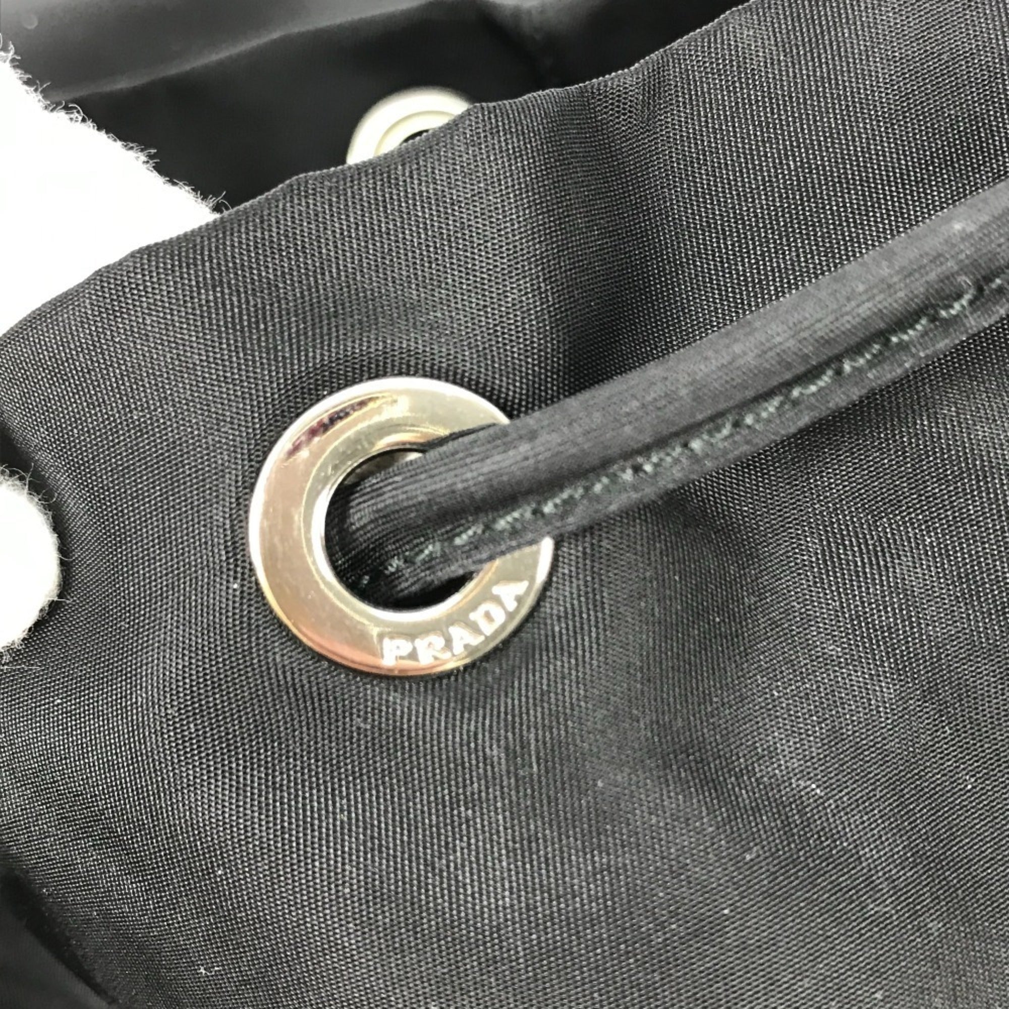 Prada Black Nylon Leather Backpack