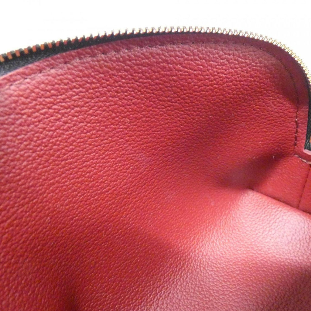 Louis Vuitton Beige Black Leather Pochette Pouch