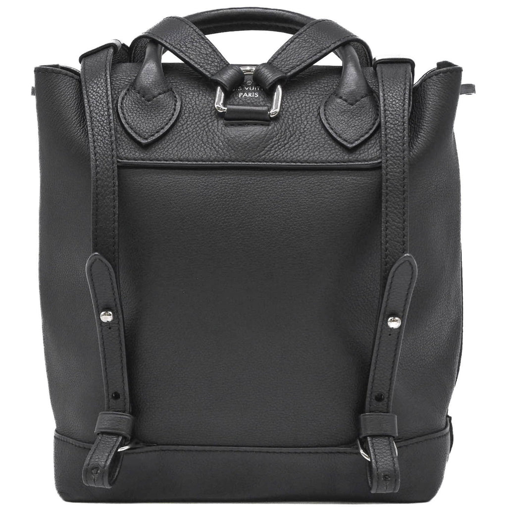 Louis Vuitton Black Leather Backpack
