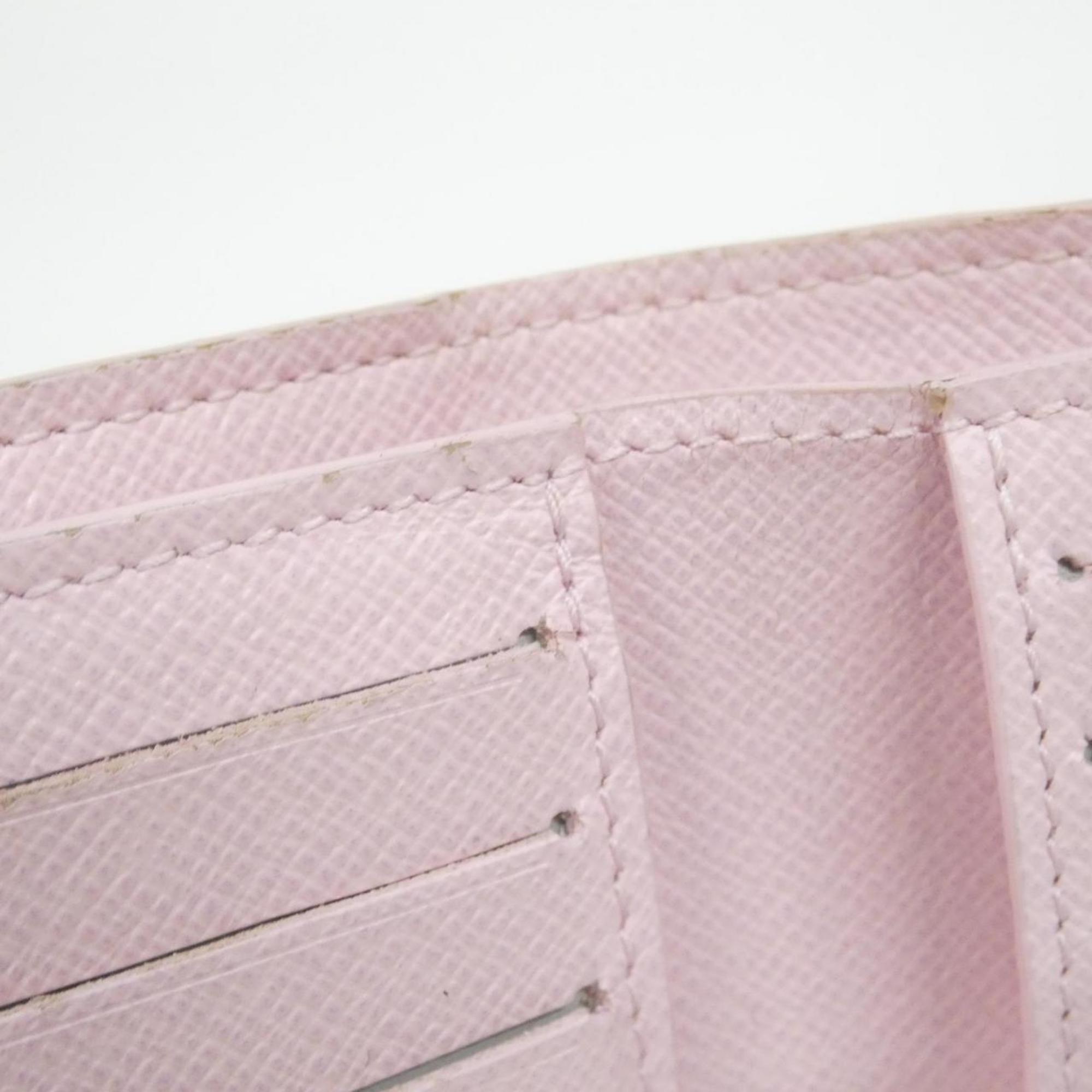 Louis Vuitton Rose Coated Canvas Wallet (Tri-Fold)