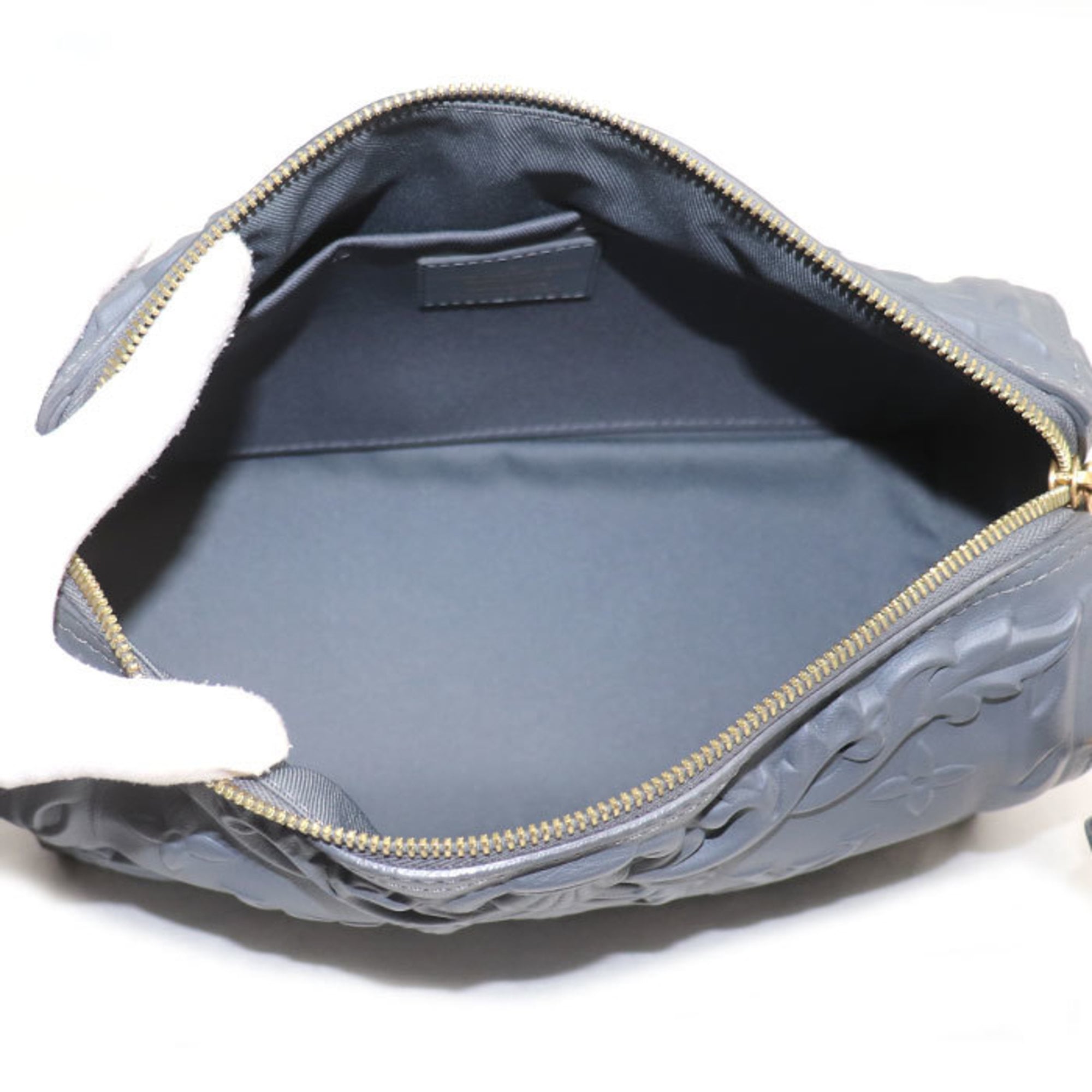 Louis Vuitton Gray Leather Shoulder Bag