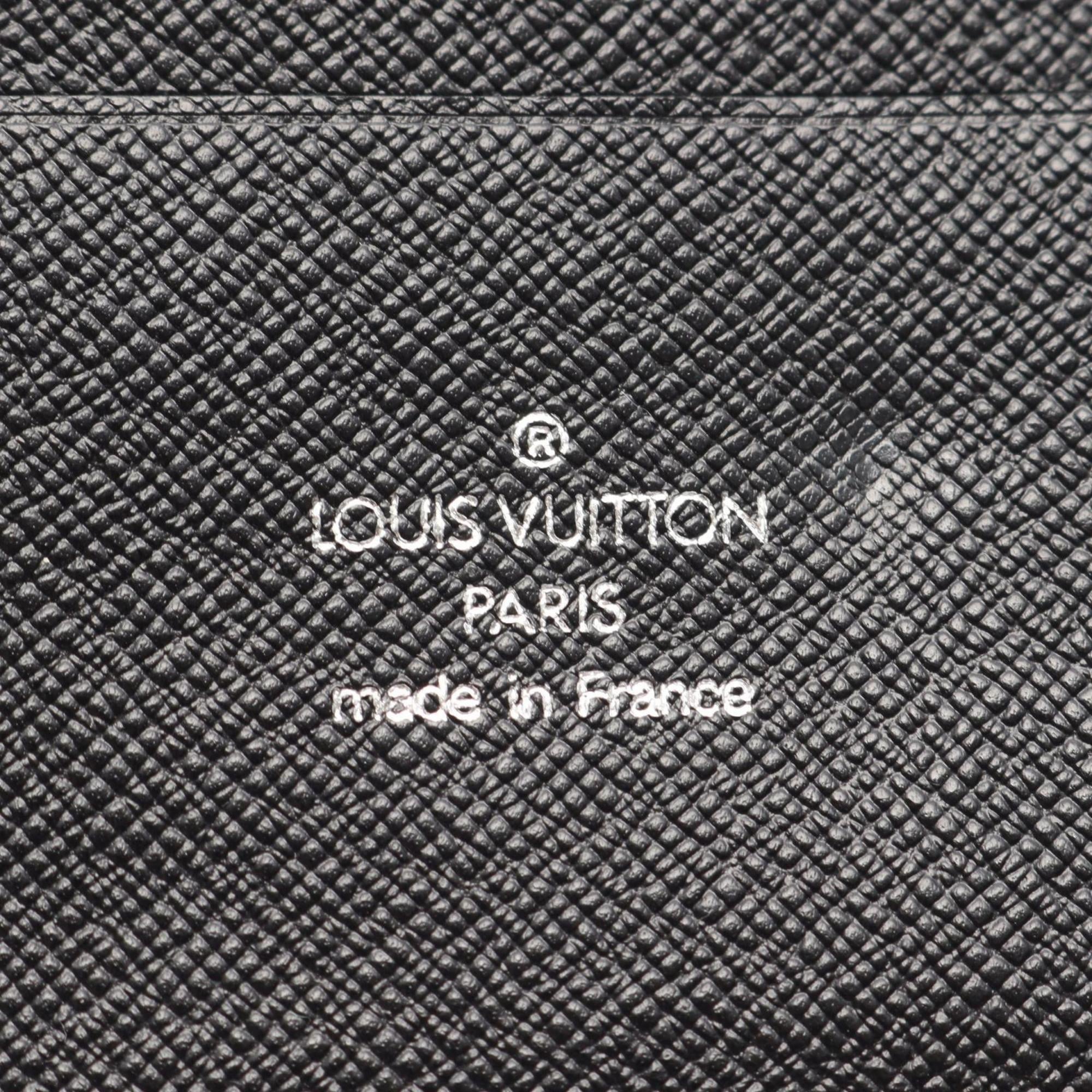 Louis Vuitton Black Leather Long Wallet