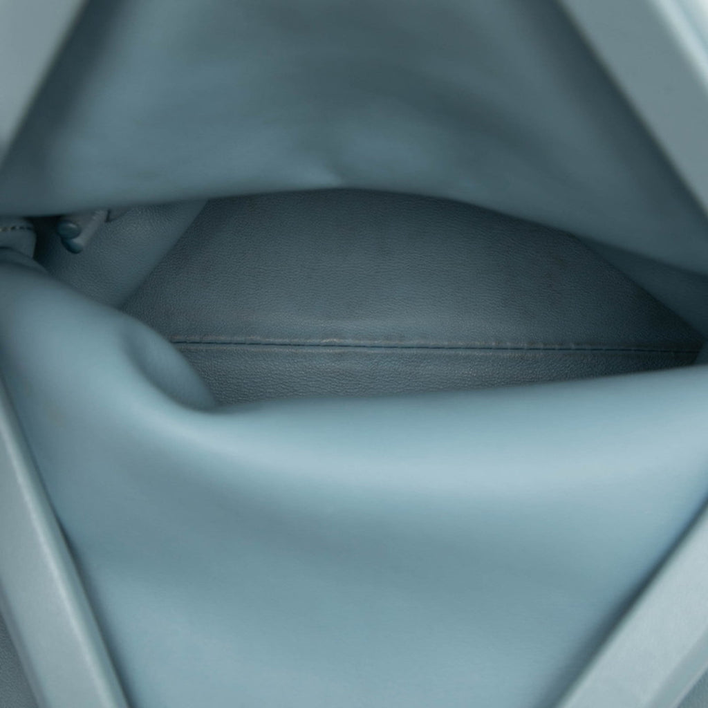 Bottega Veneta Light Blue Leather Clutch Bag