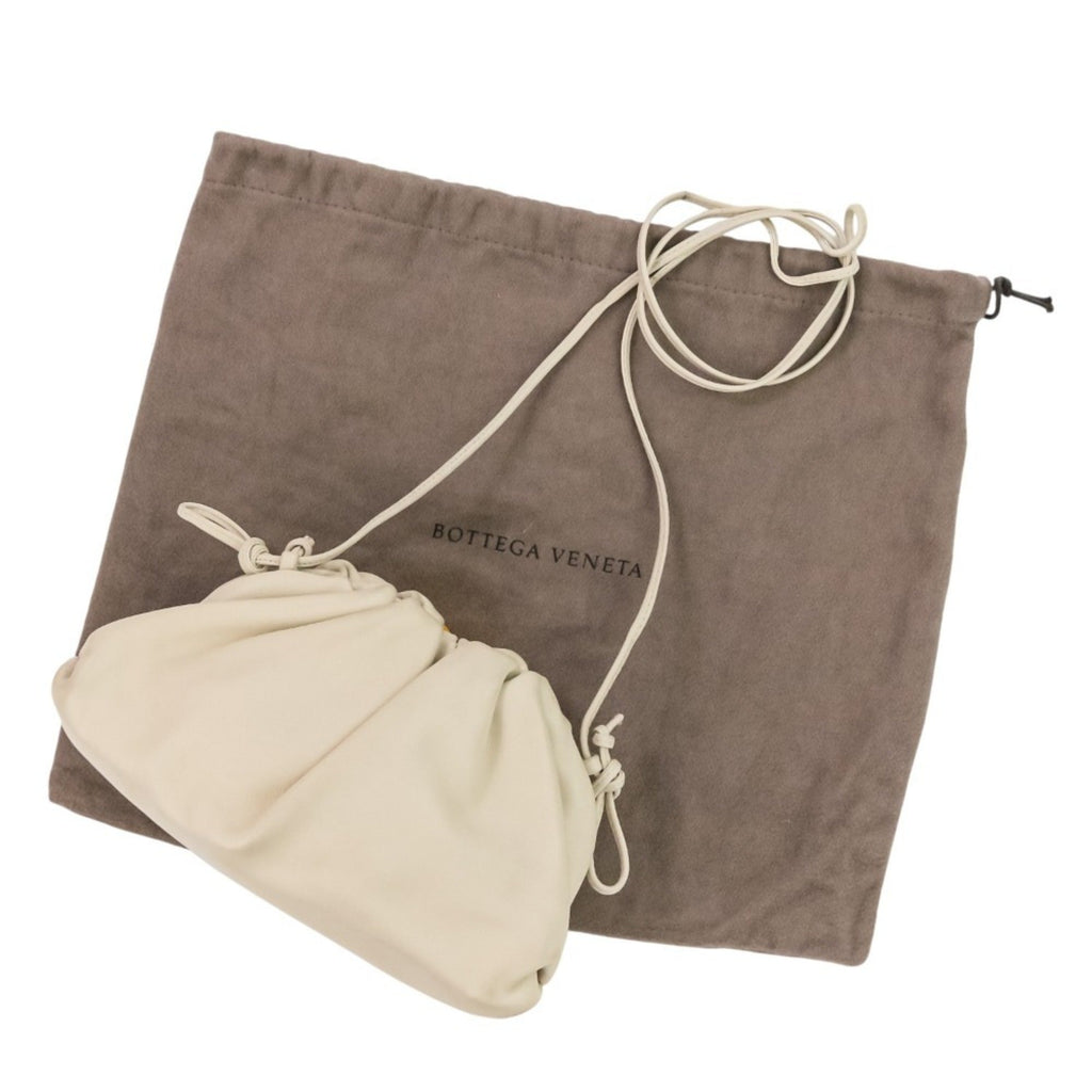 Bottega Veneta Ivory Leather Shoulder Bag