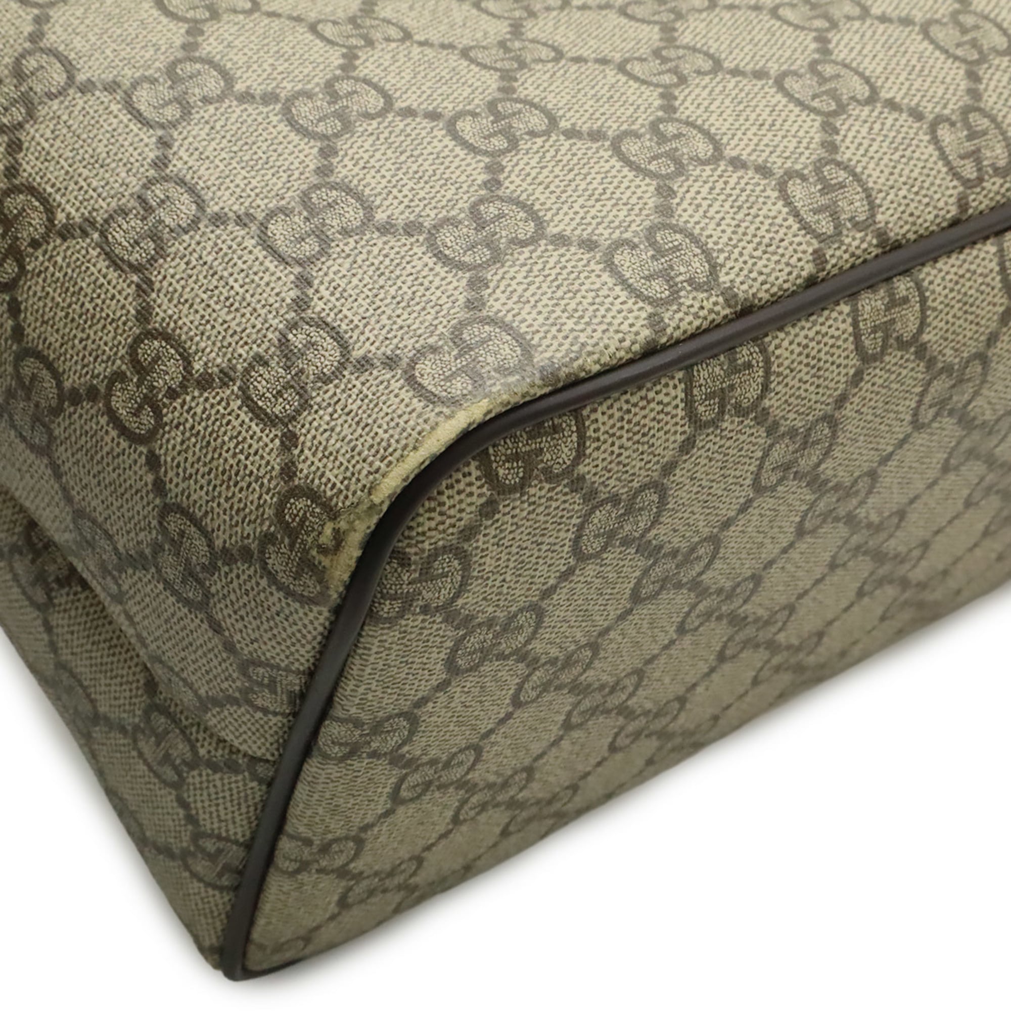 Gucci Beige Dark Brown Gg Supreme Shoulder Bag Tote Bag (Pre-Owned)