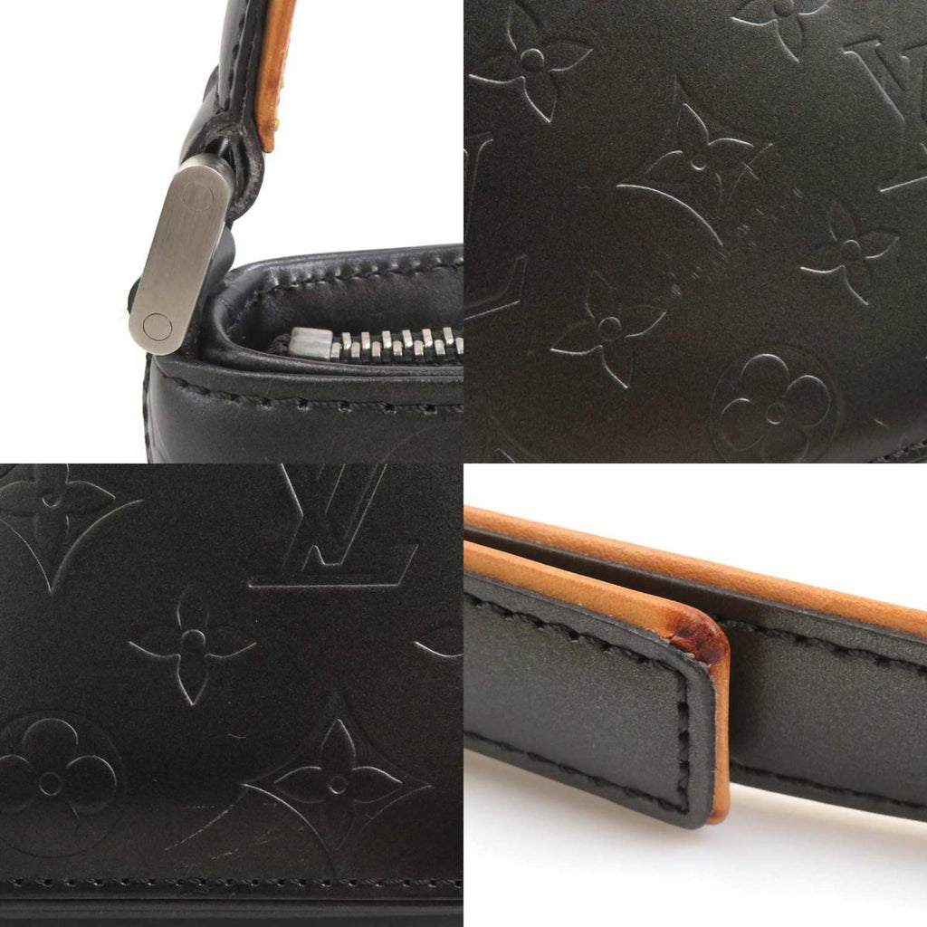 Louis Vuitton Black Gray Monogram Mat Shoulder Bag