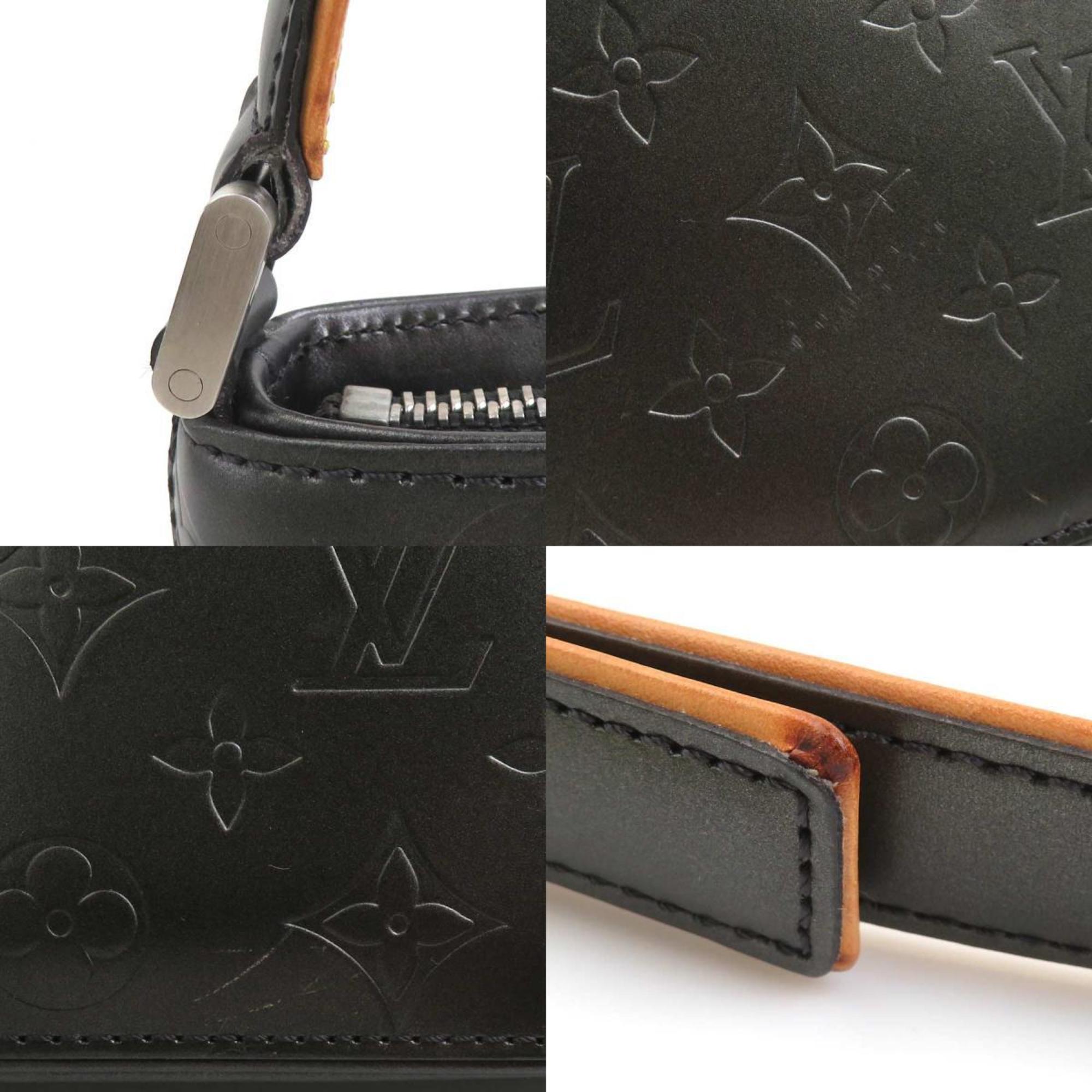 Louis Vuitton Black Gray Monogram Mat Shoulder Bag
