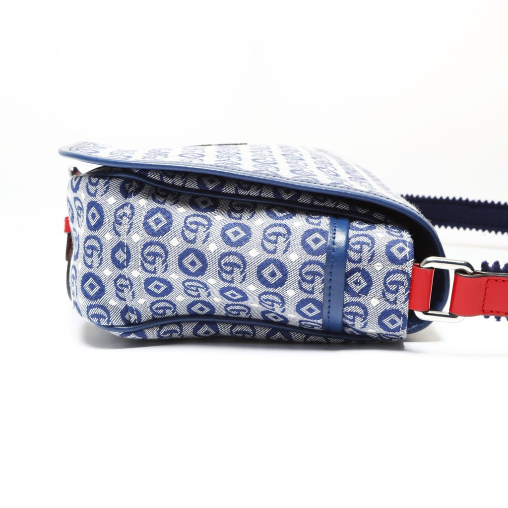Gucci Gg Canvas Blue Gg Canvas Shoulder Bag (Pre-Owned)
