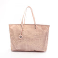 Bottega Veneta Pink Nylon Leather Tote Bag