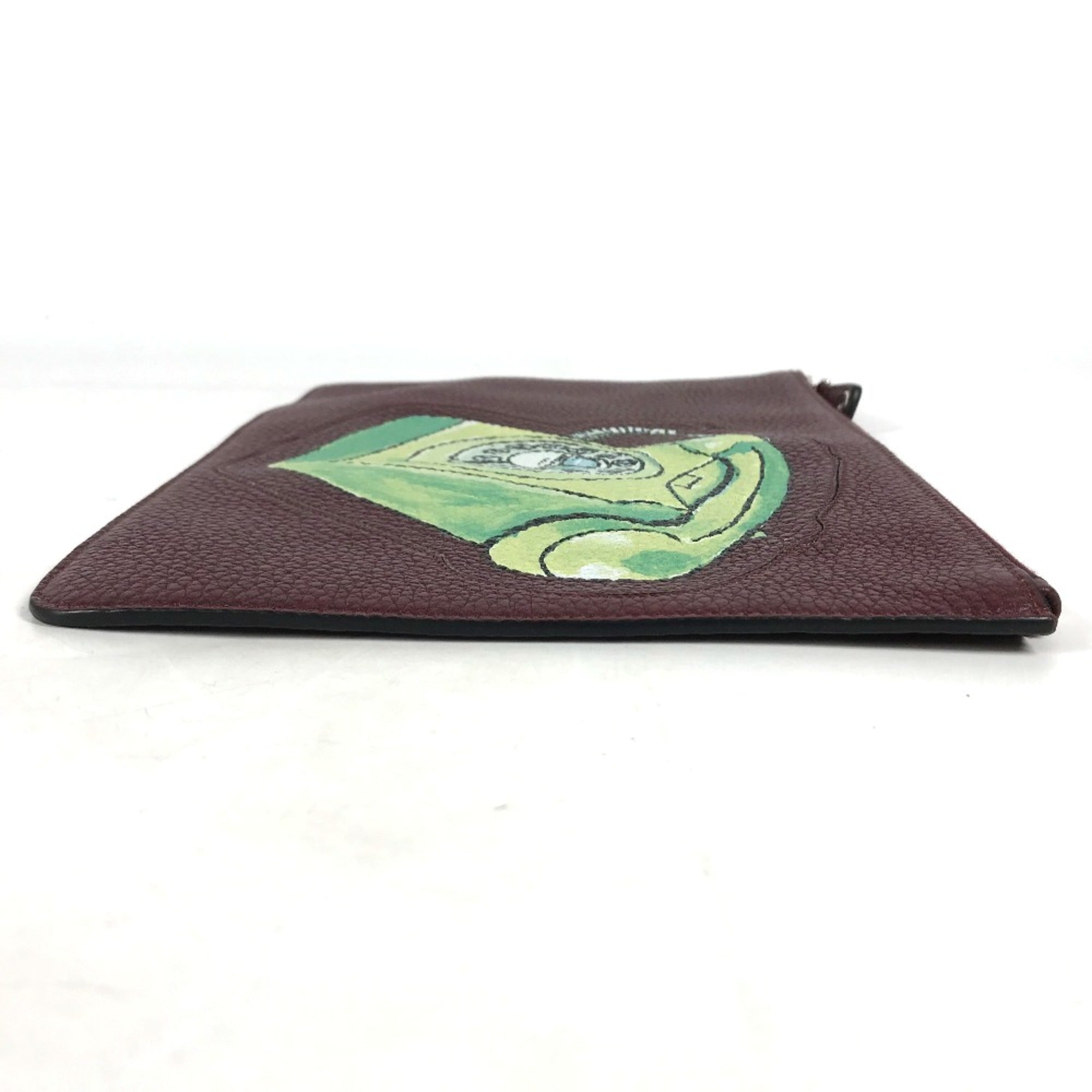 Fendi Brown Leather Clutch Bag