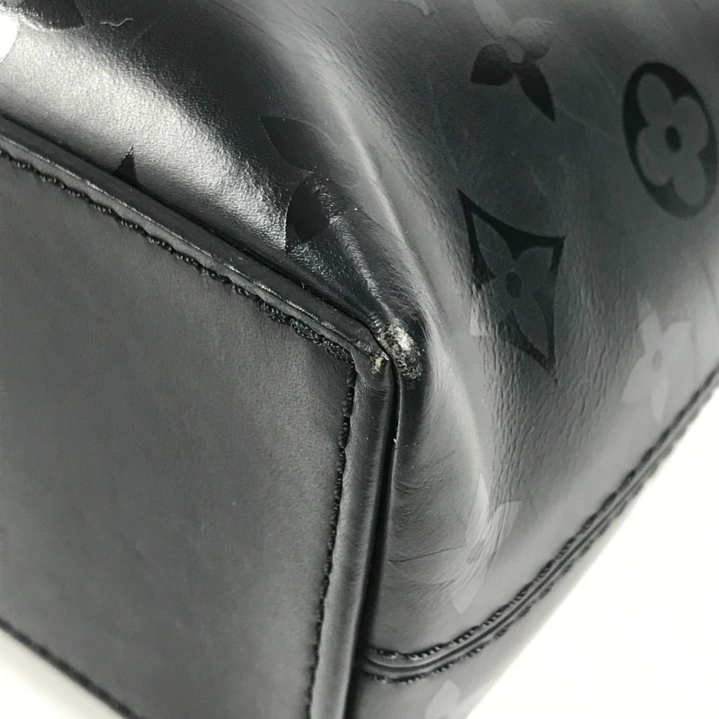 Louis Vuitton Black Noir Leather Briefcase Handbag Tote Bag